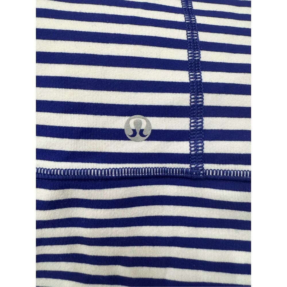 Lululemon In Stride Jacket Pigment Blue White Narrow Bold Stripe 6 - Picture 6 of 6